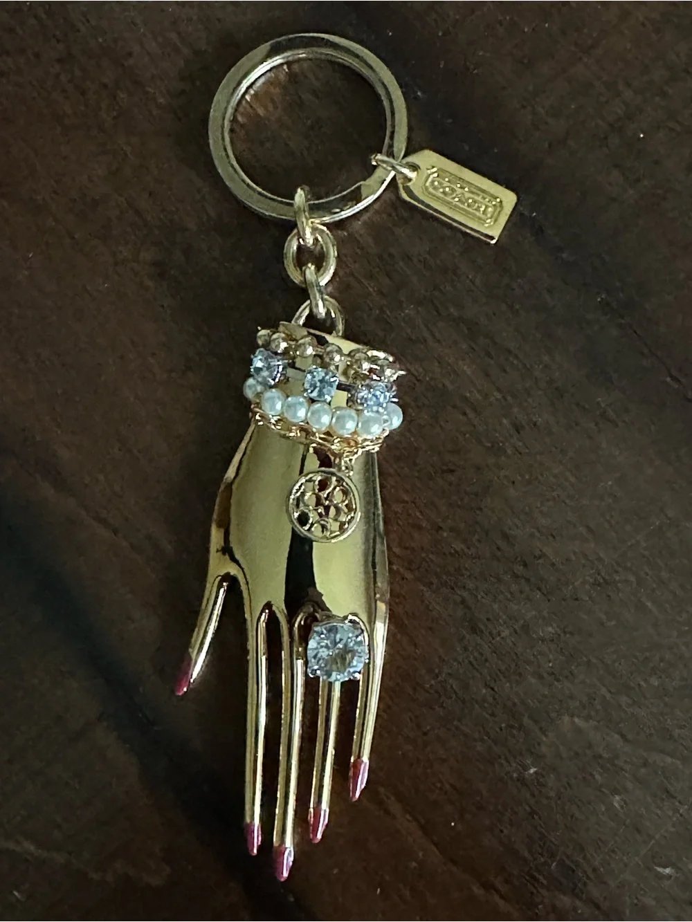 RARE Coach Elongated Hand Keychain Bag Charm